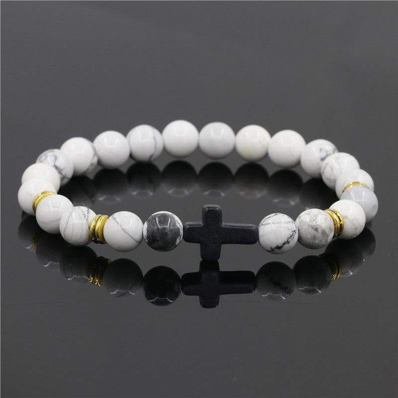 Brazalete de cuentas cruzadas al por mayor